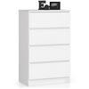 KOMMODE Weiß 60x40x99 cm - Weiß, Holzwerkstoff (60/99/40cm) - Akord