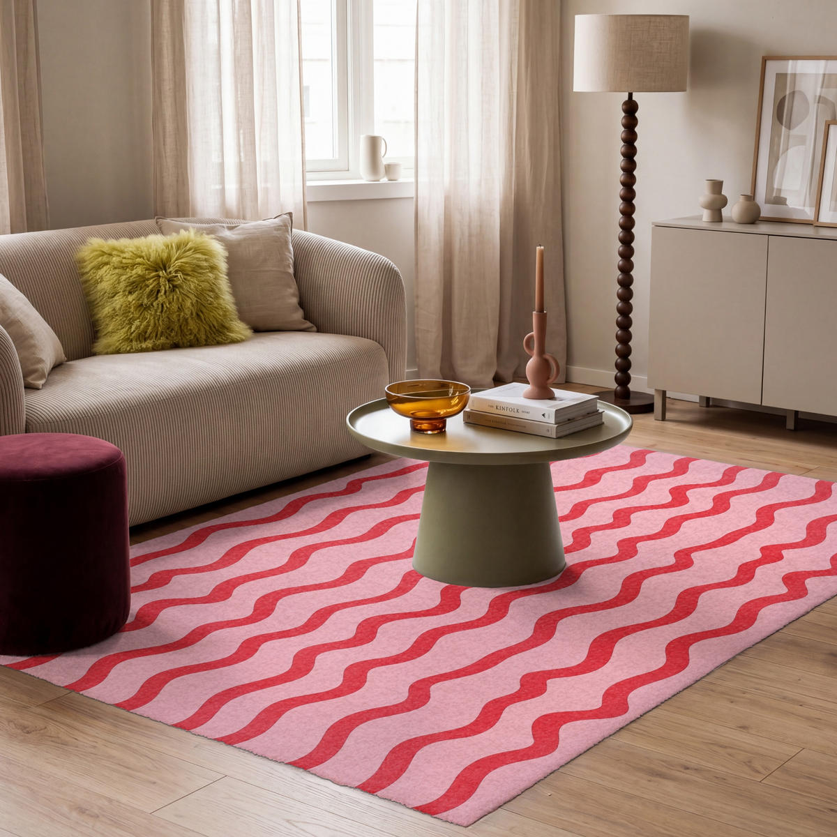KOBERCE - Hravé - vzor - červená - 180x120 cm - červená, textil/plast (180/0.4cm) - OnlyWow