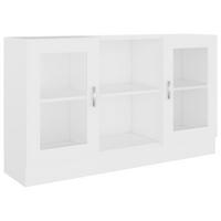 VITRINENSCHRANK Weiß 120x30,5x70 cm Holzwerkstoff - Weiß, Holzwerkstoff (120/70/30.5cm) - furnicato