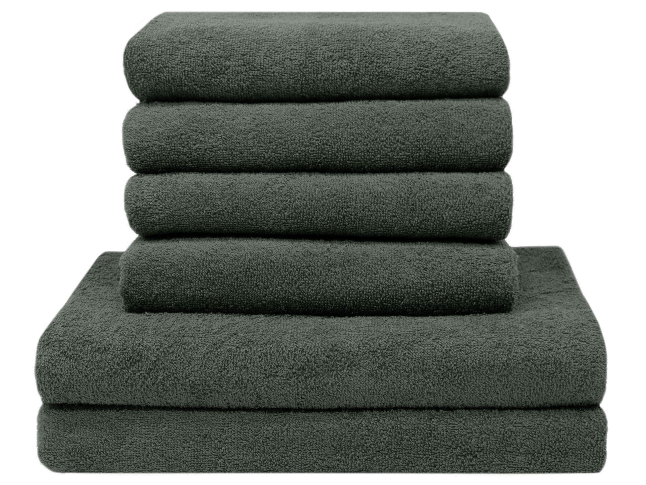 HANDTÜCHER SET, 6er-Set, 50x100 cm + 70x140 cm, 100% Baumwolle, Grau - Anthrazit, Textil (50/100cm) - Zollner