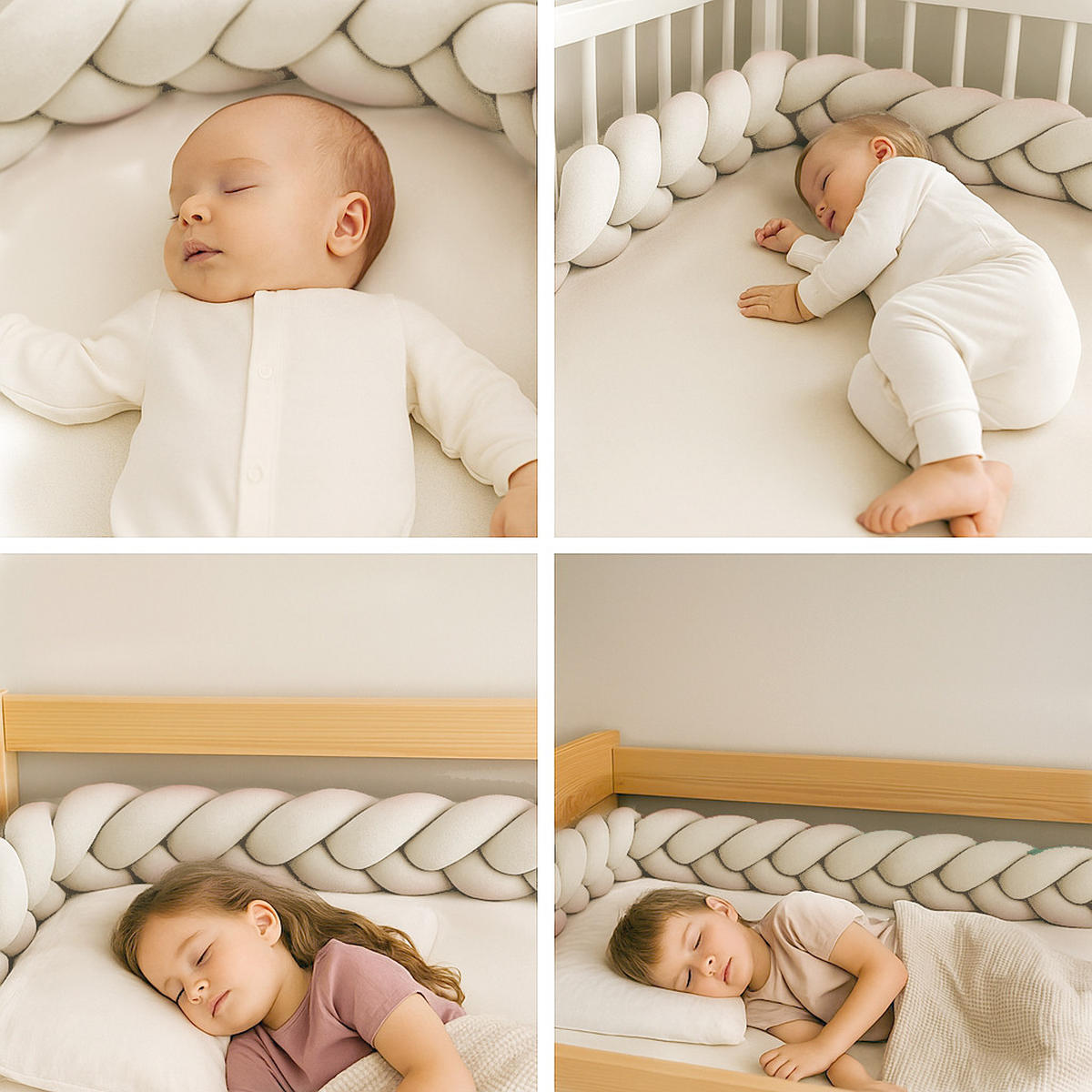 BETTSCHLANGE geflochten Natur Jersey - Naturfarben, Textil (16/200cm) - nordic coast company