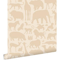 TAPETE Tiere 53 cm x 10.05 m - Beige, Papier (53/0.1cm) - ESTAhome