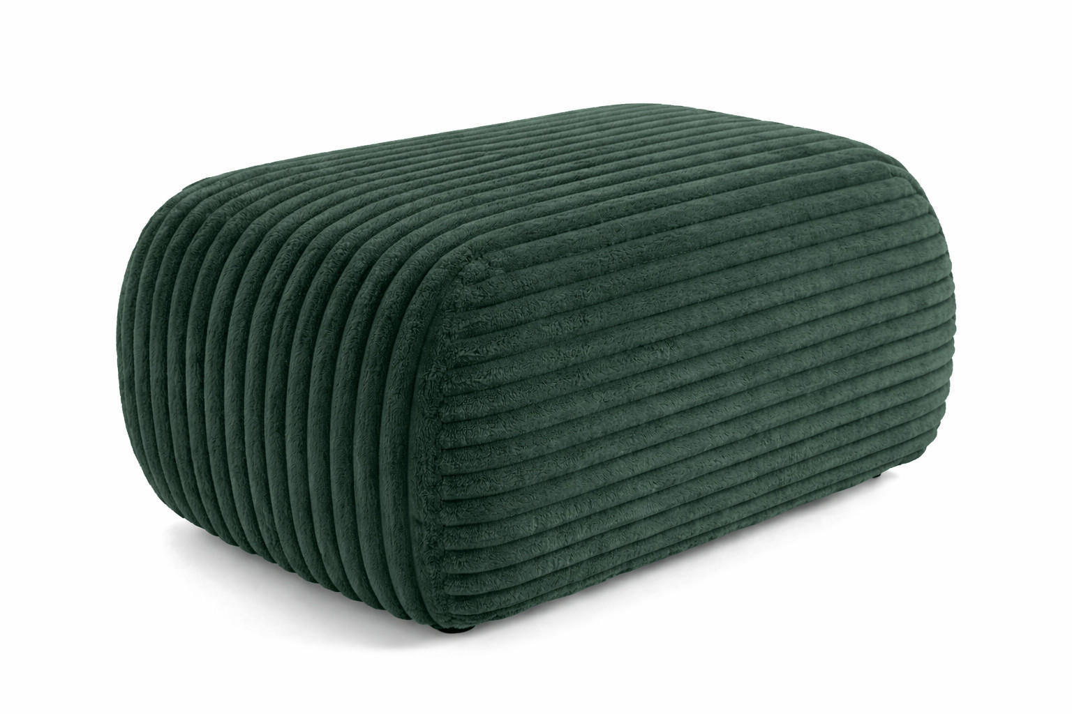 HOCKER Sitzpouf Für Wohnzimmer, Cordstoff Tilia, Grün, BIS - Grün, Holz (64/40/40cm) - Kaiser Möbel