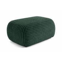 HOCKER Sitzpouf Für Wohnzimmer, Cordstoff Tilia, Grün, BIS - Grün, Holz (64/40/40cm) - Kaiser Möbel
