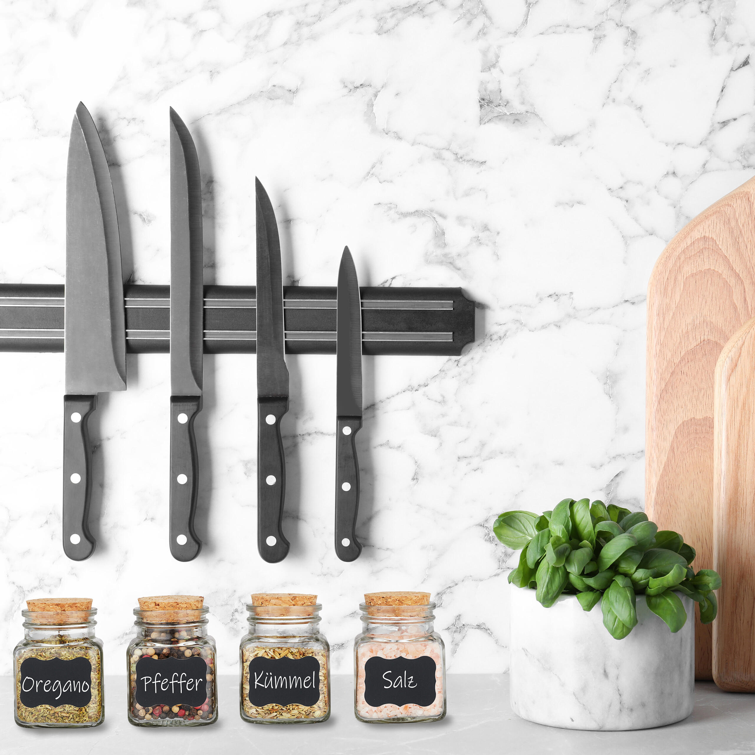 Transparent, Glas/Naturmaterialien (5/7/5cm) - Relaxdays