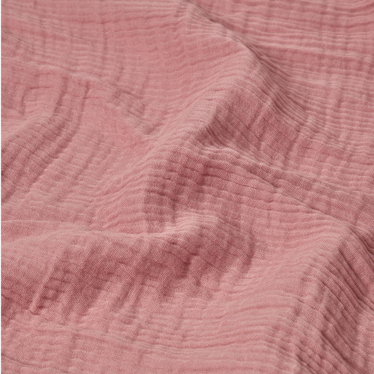 WOHNDECKE Musselin rosa mit Quasten - Rosa, Textil (127/180cm) - Homescapes