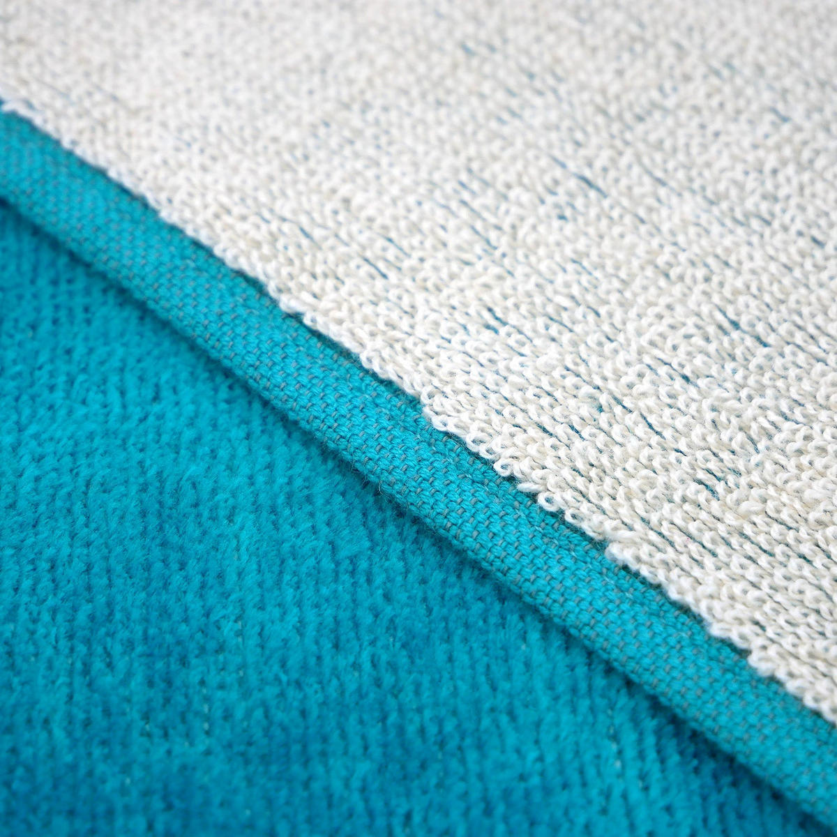 STRANDTUCH Velours Jacquard Blau 90x170 400g/m² - Ushaka - Blau, Textil (170/90cm) - LE COMPTOIR DE LA PLAGE