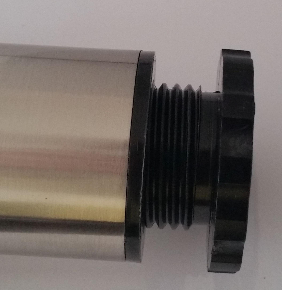 MÖBELFUSS 60mm höhenverstellbar +25mm Möbelbein Ø 42mm Stützfuss Edelstahloptik - Edelstahlfarben, Metall (4.2/6/8.5cm) - Livingpoint24