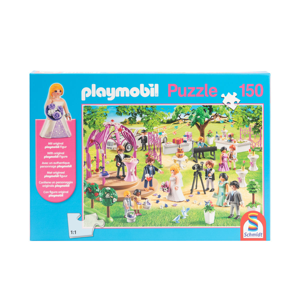 PUZZLE Playmobil Hochzeit inkl. Braut Figur 56271 Schmidt Spiele 150 Teile - Multicolor, Karton (43.2/29.1cm) - Playmobil