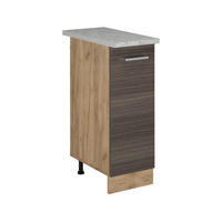 APOTHEKERSCHRANK R-Line Edelgrau 30 cm AP Marmor - Honigeiche/Eiche Wotan, Holzwerkstoff (30/81.6/60cm) - Vicco