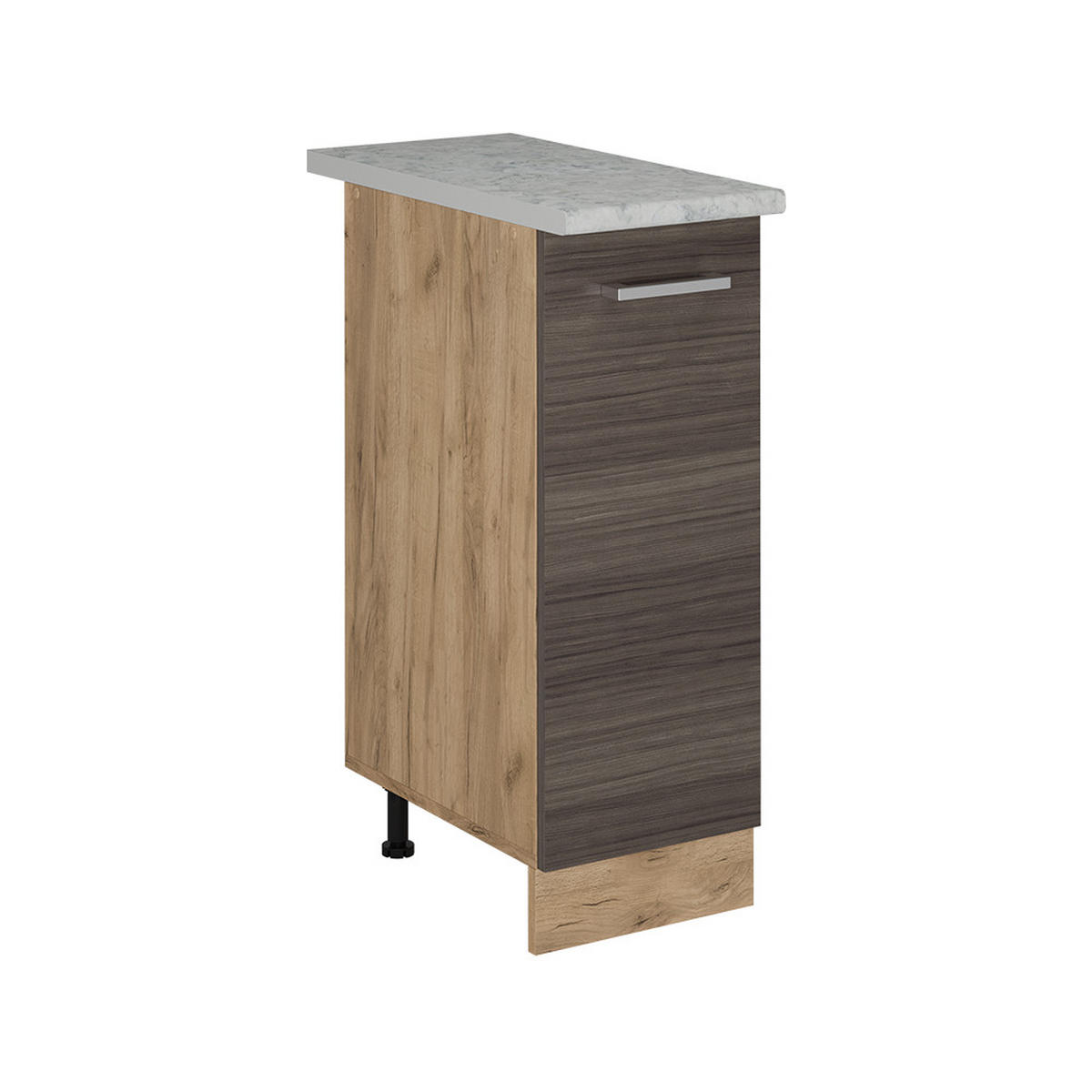 APOTHEKERSCHRANK R-Line Edelgrau 30 cm AP Marmor - Honigeiche/Eiche Wotan, Holzwerkstoff (30/81.6/60cm) - Vicco