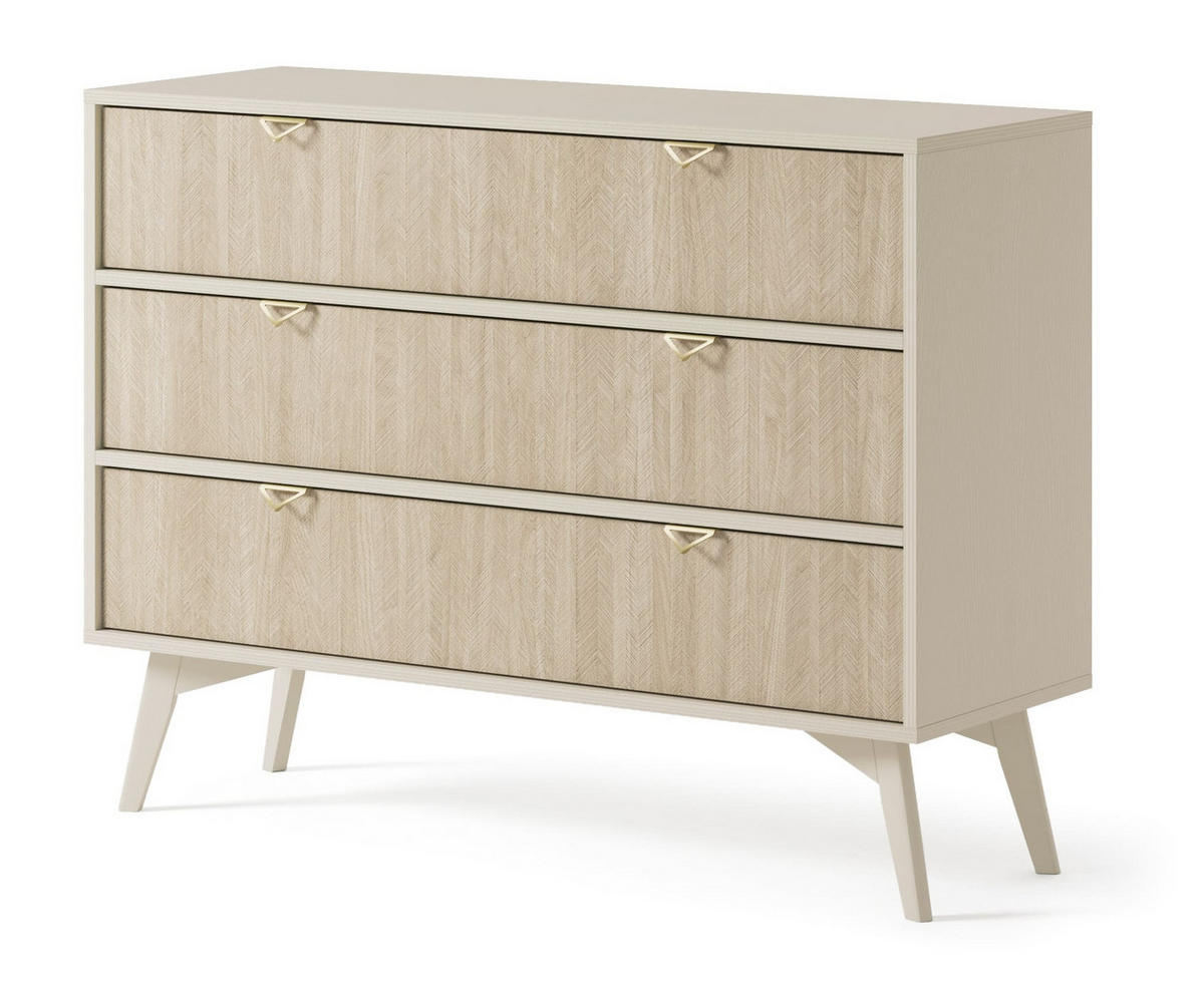 KOMMODE - Abeto Beige S106 - Eichefarben/Beige, Holz (106/80/38cm) - Möblo