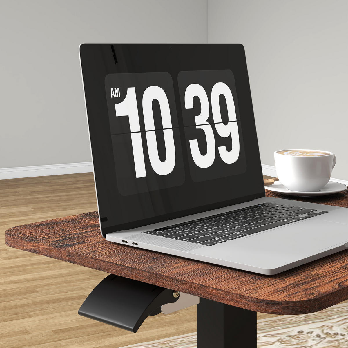 COMPUTERTISCH höhenverstellbar Laptoptisch mit Rollen 65x48cm Stehpult - Braun, Holzwerkstoff (48/65/108cm) - Gisaae