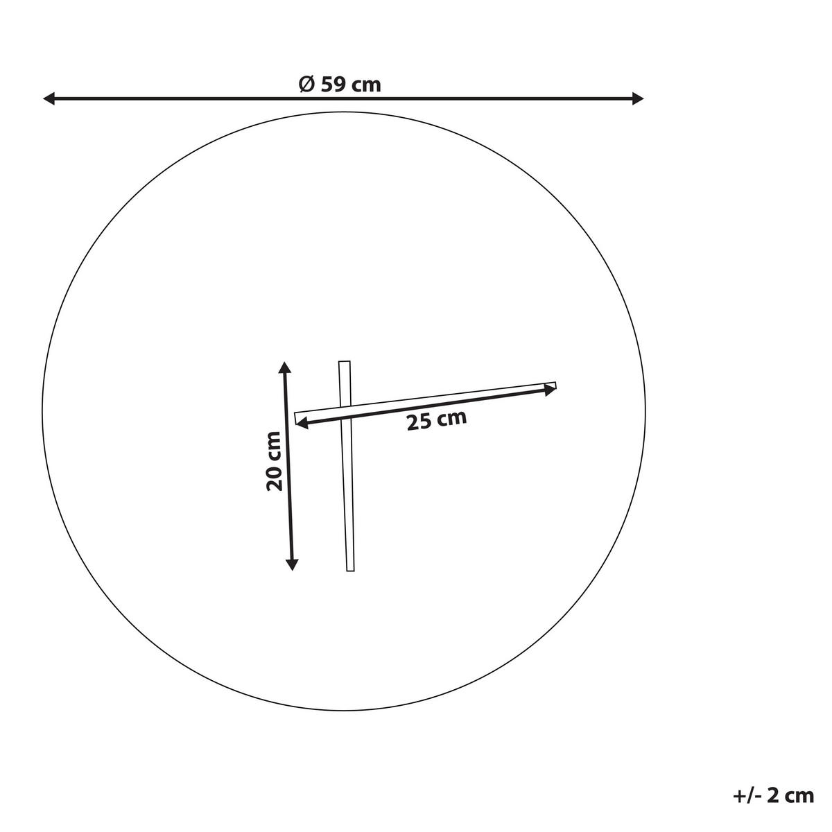 WANDUHR Aluminium messing Vaigai - Messingfarben, Metall (59/59/3cm) - Beliani