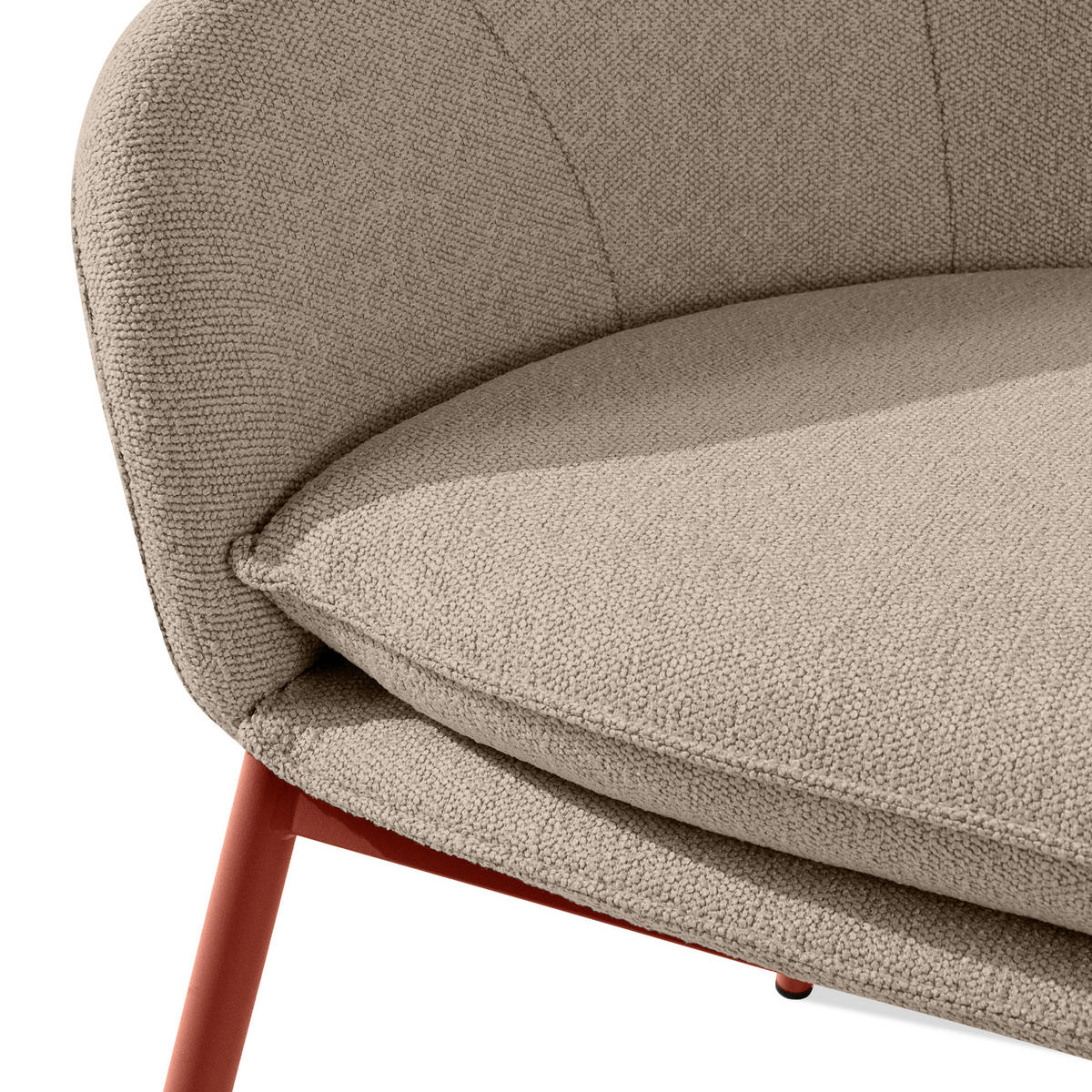 GARTENSOFA SOLIS - Hellbraun, Textil/Metall (118/76/66cm) - KONSIMO®