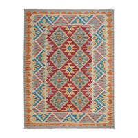 HANDWEBTEPPICH Kelim Gashgai Rot 202/156 cm Schurwolle - Rot, Textil (156/202cm) - Looma