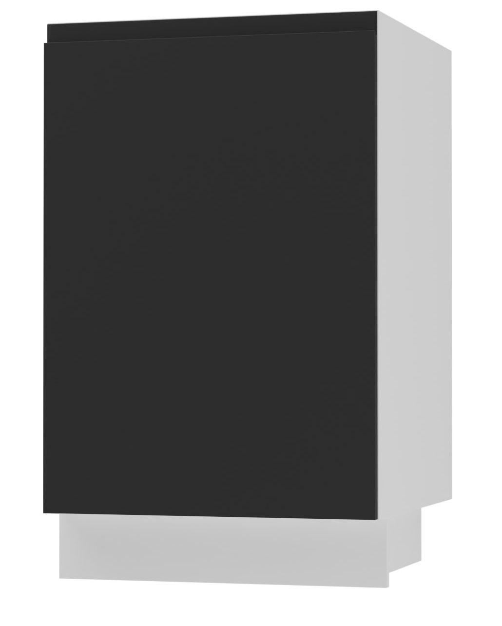 Feldmann-Wohnen Unterschrank Schwarz, Weiß 50x82x50 cm