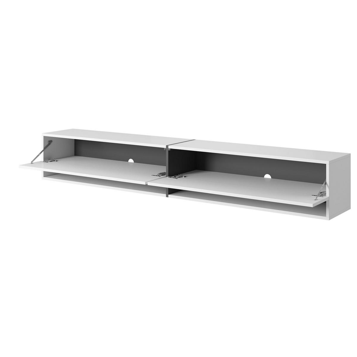 TV-HÄNGEBOARD Mirrgo Weiß / Grafitgrau 200 cm - Weiß, Holzwerkstoff (200/30/31.6cm) - Selsey