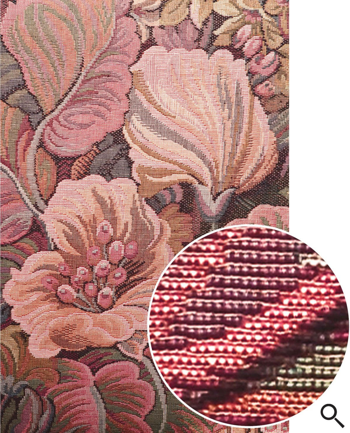 FOTOTAPETE gesticktes Blumenmuster 250 x 279 cm - Pink, Papier (250/279cm) - ESTAhome