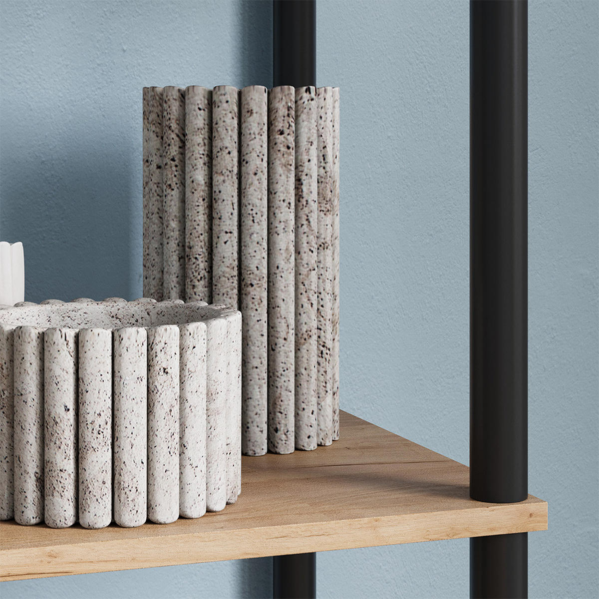 ROHOVÁ POLICE Bivio Zlatý dub power/antracit - medově dubová, kompozitní dřevo (30/102.5/30cm) - Vicco