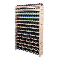 WEINREGAL VINOTECA FLEX PRO HxBxT 191x123x28cm 168 Flaschen auf 14 Ebenen Natur unbehandelt - Naturfarben, Holz (123/191/28cm) - PROREGAL