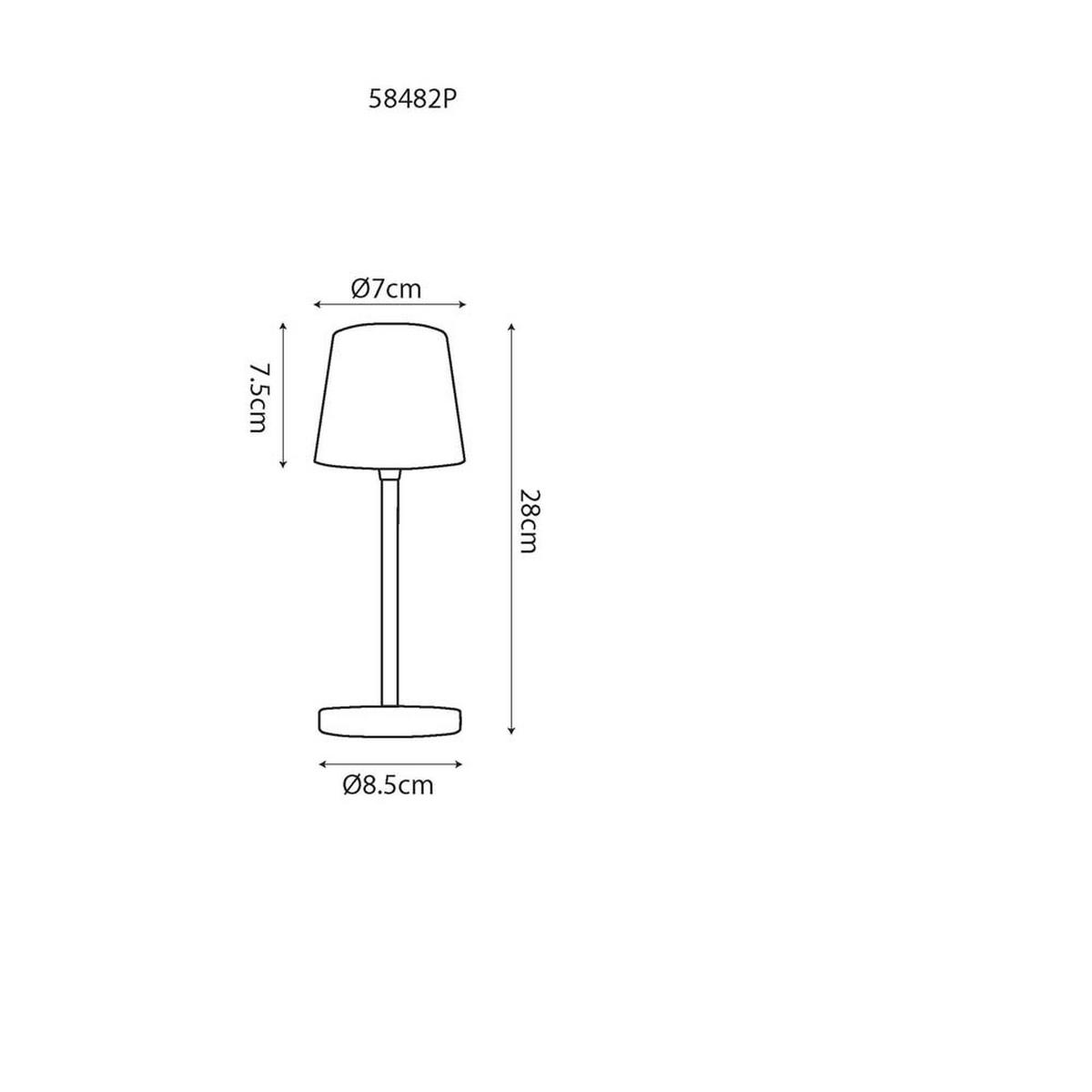 LED TISCHLEUCHTE Metall Rosa - Rosa, Metall (8.5/8.5/28cm) - Globo Lighting