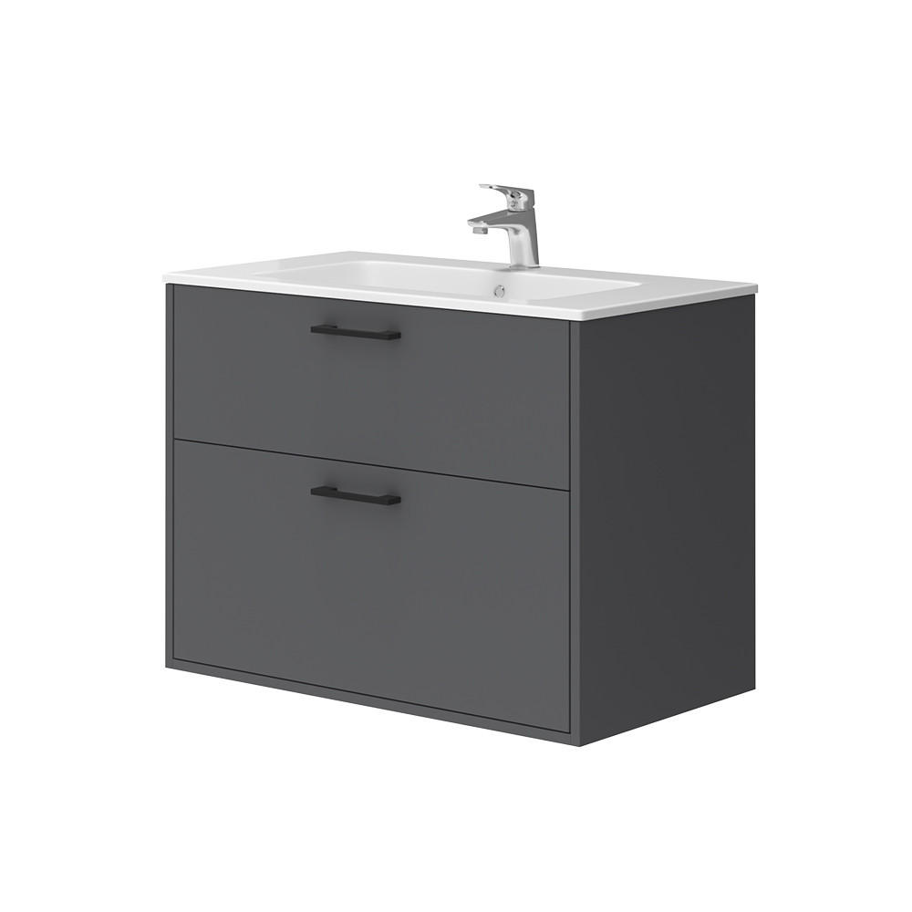 Vicco KOUPELNOVÝ NÁBYTEK Lanco, Antracit, 80 x 60 cm 2dílná