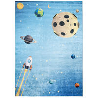 TEPPICH EMMA Hellblau 120/170 cm - Hellblau, Kunststoff (120/170cm) - Tapiso