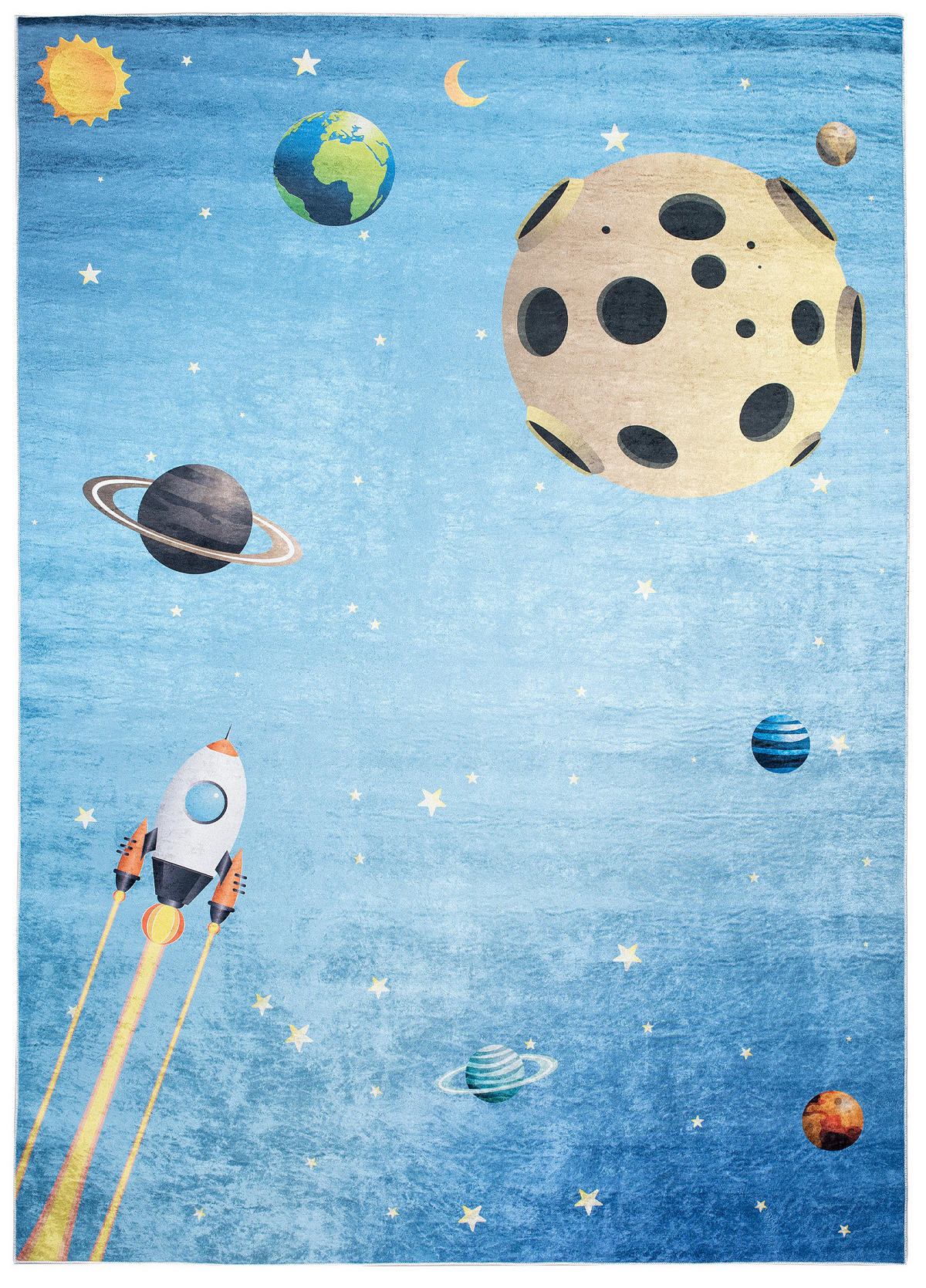 TEPPICH EMMA Hellblau 120/170 cm - Hellblau, Kunststoff (120/170cm) - Tapiso