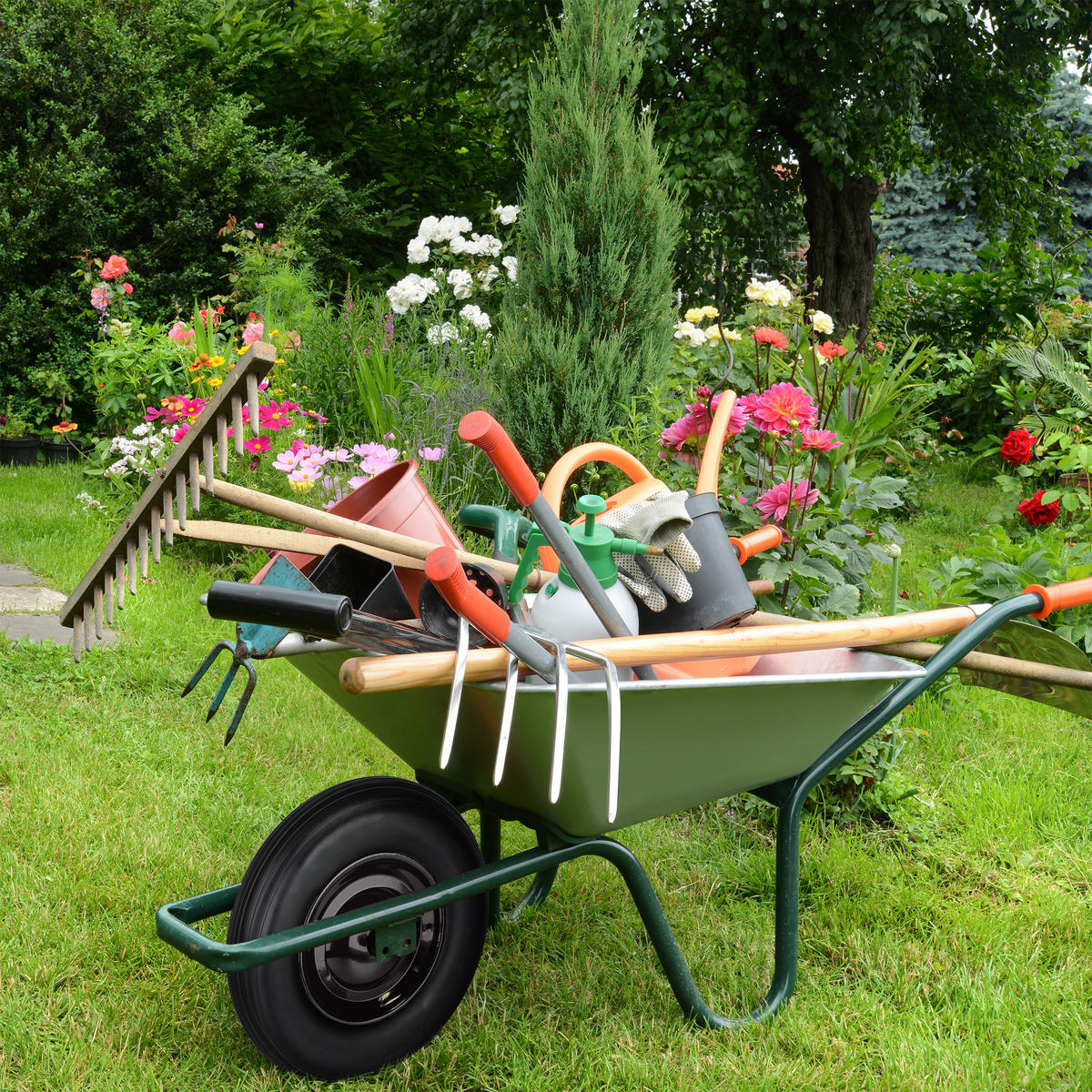 SCHUBKARRENRAD - Schwarz, Kunststoff/Metall (37/37/24.5cm) - Relaxdays