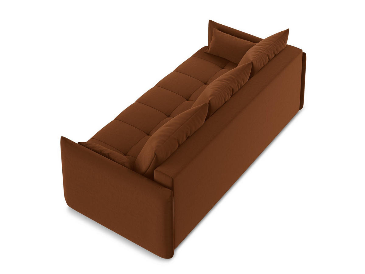 POUF Samt Stoff Blau - Schwarz/Hellblau, Holzwerkstoff/Kunststoff (75/37/75cm) - Makamii