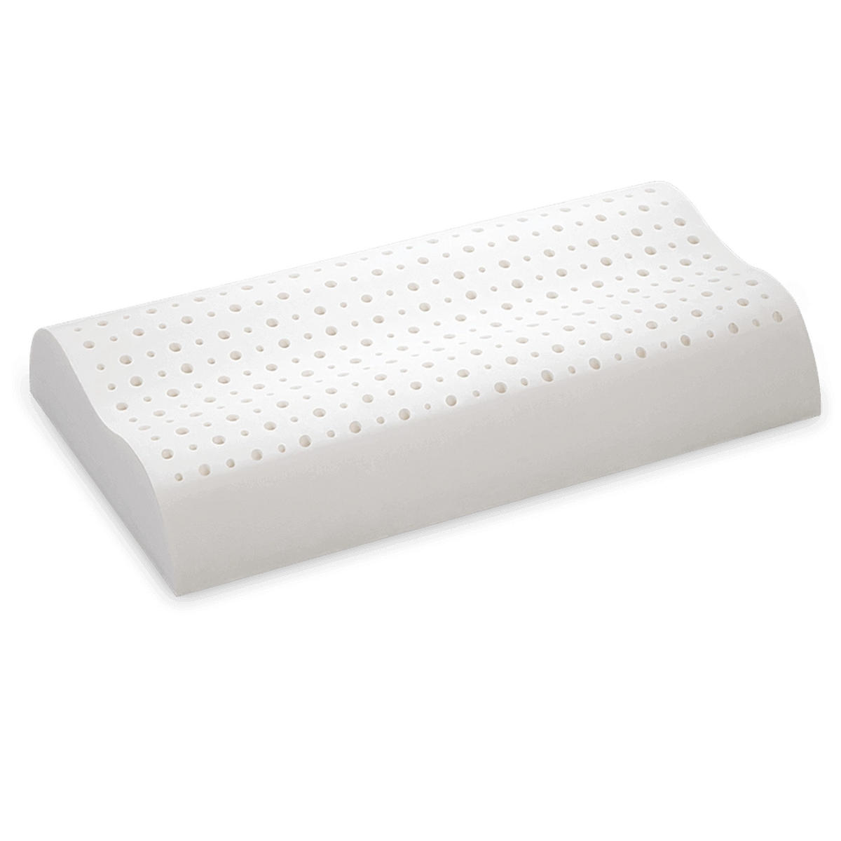 KOPFKISSEN Natura Anatomic Latex Weiß 38x80 - Weiß, Naturmaterialien/Textil (38/80cm) - Letti Moderni