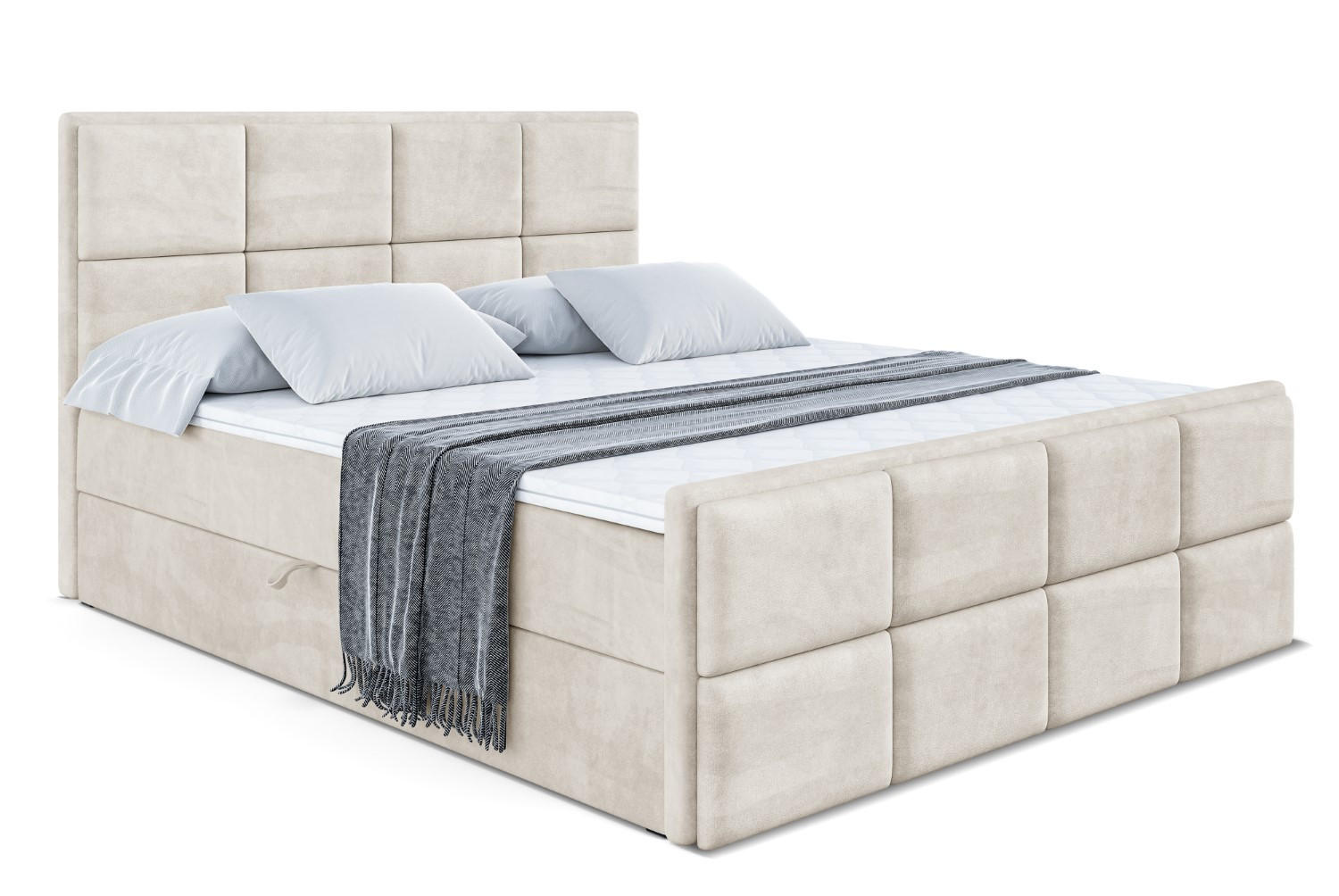 BOXBETT NOVA-Z - 200 x 200 - H3 - Ecru - Ecru, Holzwerkstoff (200/200cm) - ALTDECOR