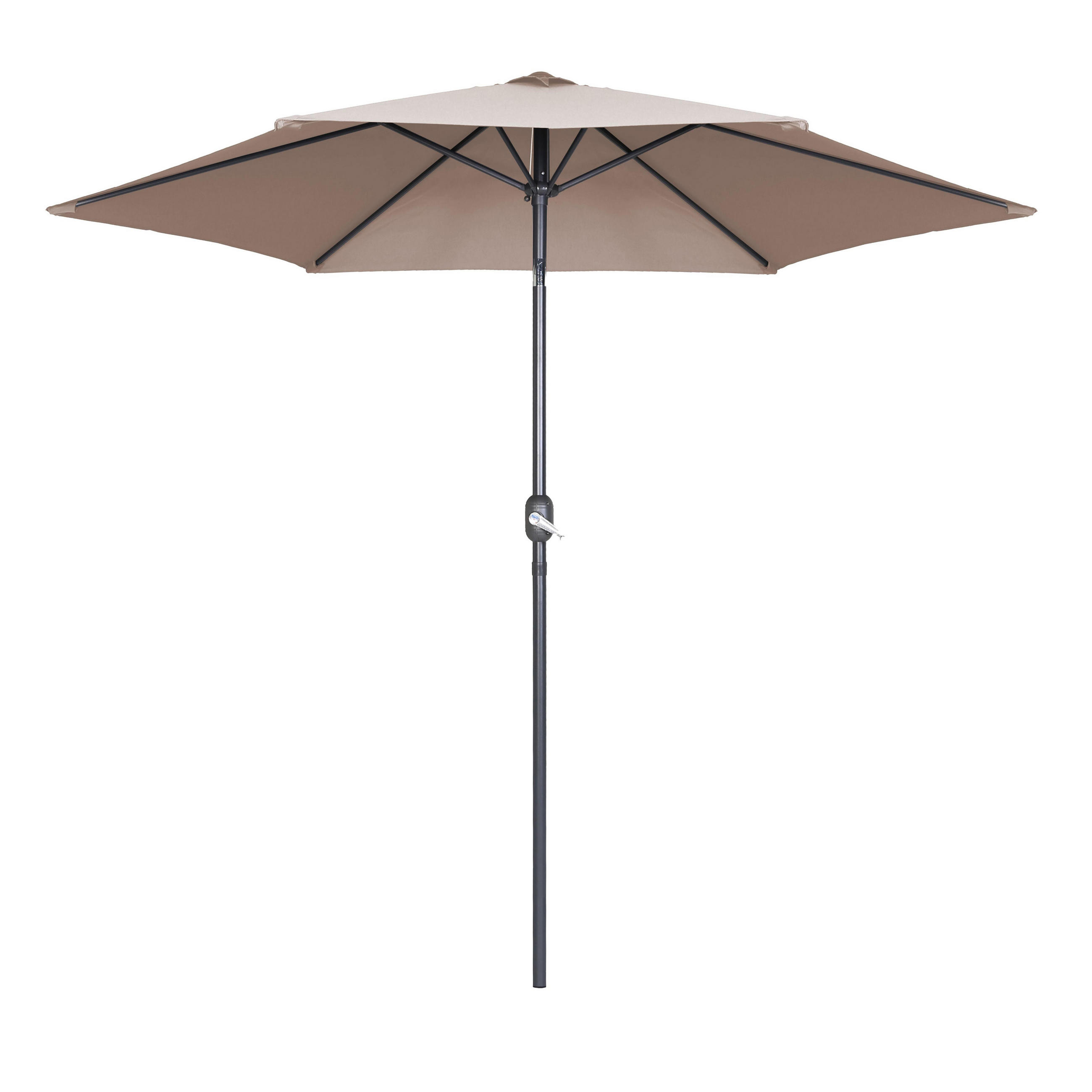 SONNENSCHIRM 3x3m Aluminium, Taupe - Taupe, Metall (300/300cm) - Oviala