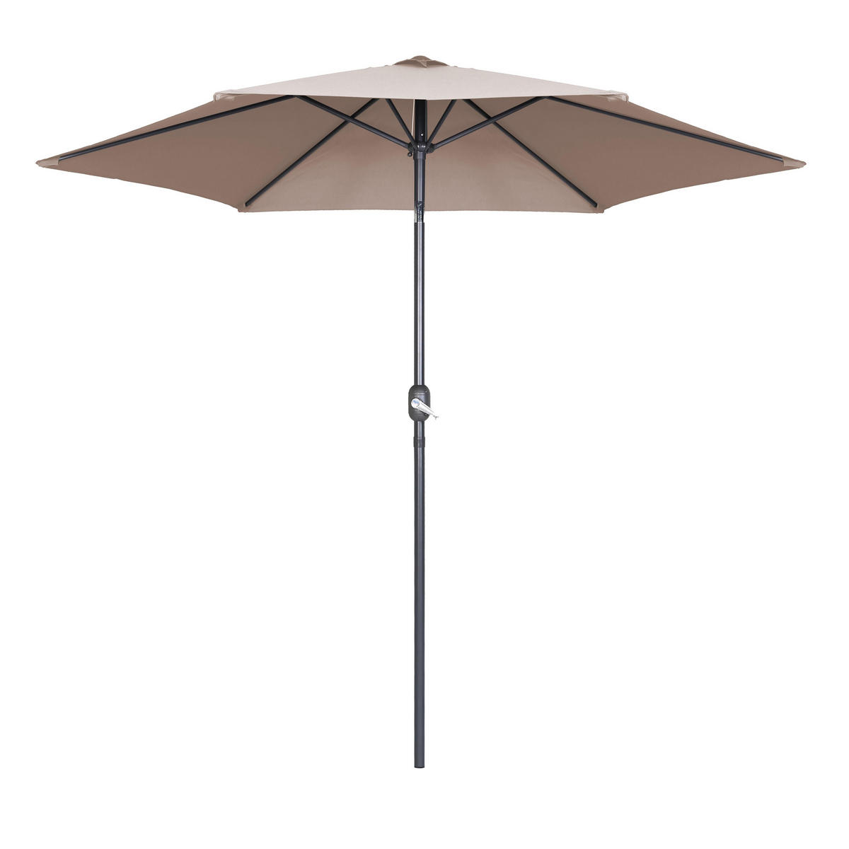 SONNENSCHIRM 3x3m mit 4 Gewichtsplatten, Taupe - Taupe, Metall (300/300cm) - Oviala