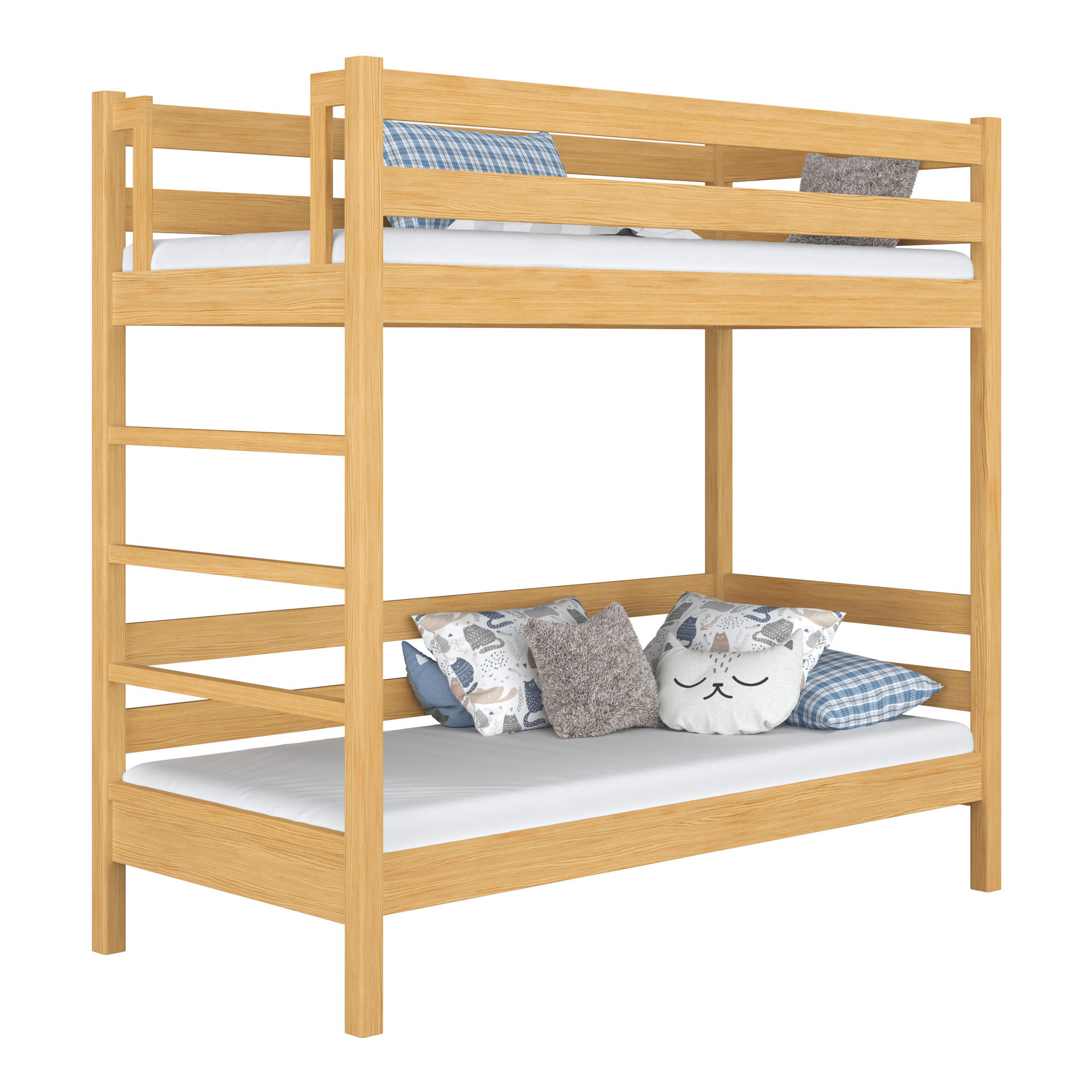 N-Wood Etagenbett Hellbraun 80x200 cm