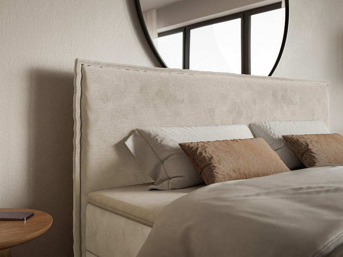 BOXBETT Softie Beige Velours wasserabweisend 140x200 cm - Beige, Textil (140/200cm) - Selsey