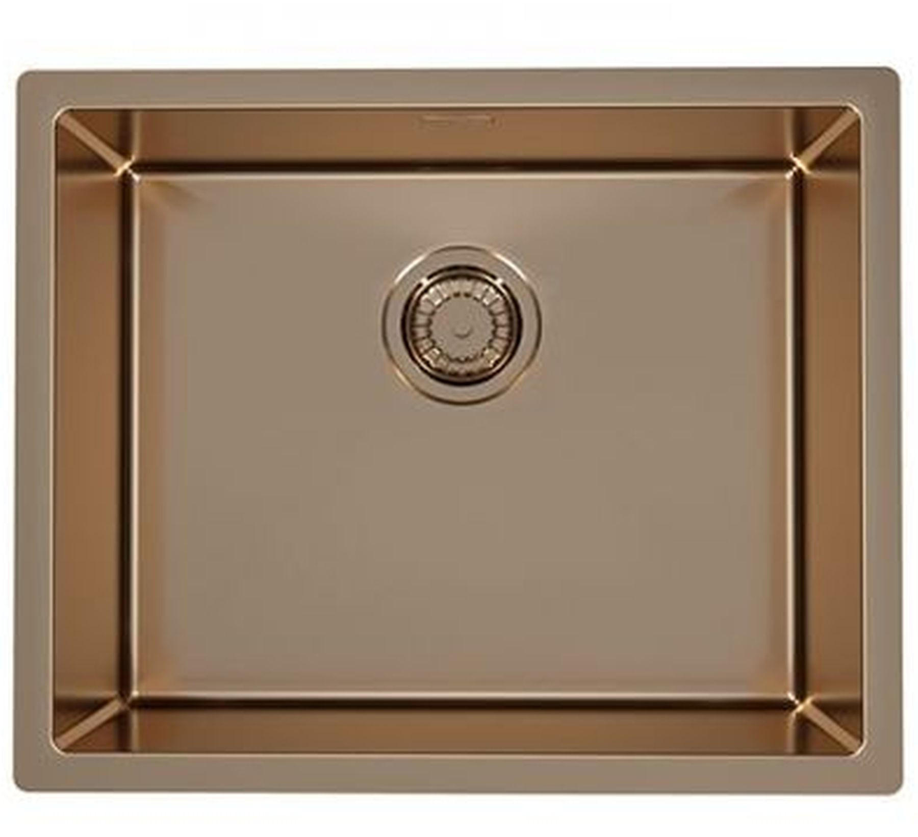 KÜCHENSPÜLE 54x44cm Einbauspüle Quadrix 50 Kupfer Unterbauspüle Schrank ab 60 cm - Kupferfarben, Metall (44/20/54cm) - Alveus