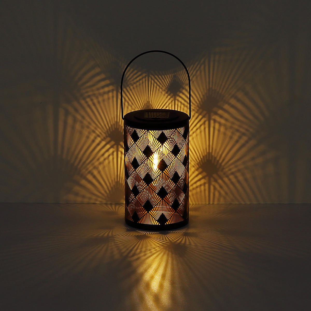 LED AUSSENLEUCHTE Metall Gold Schwarz - Goldfarben, Kunststoff (12/12/32.5cm) - Globo Lighting