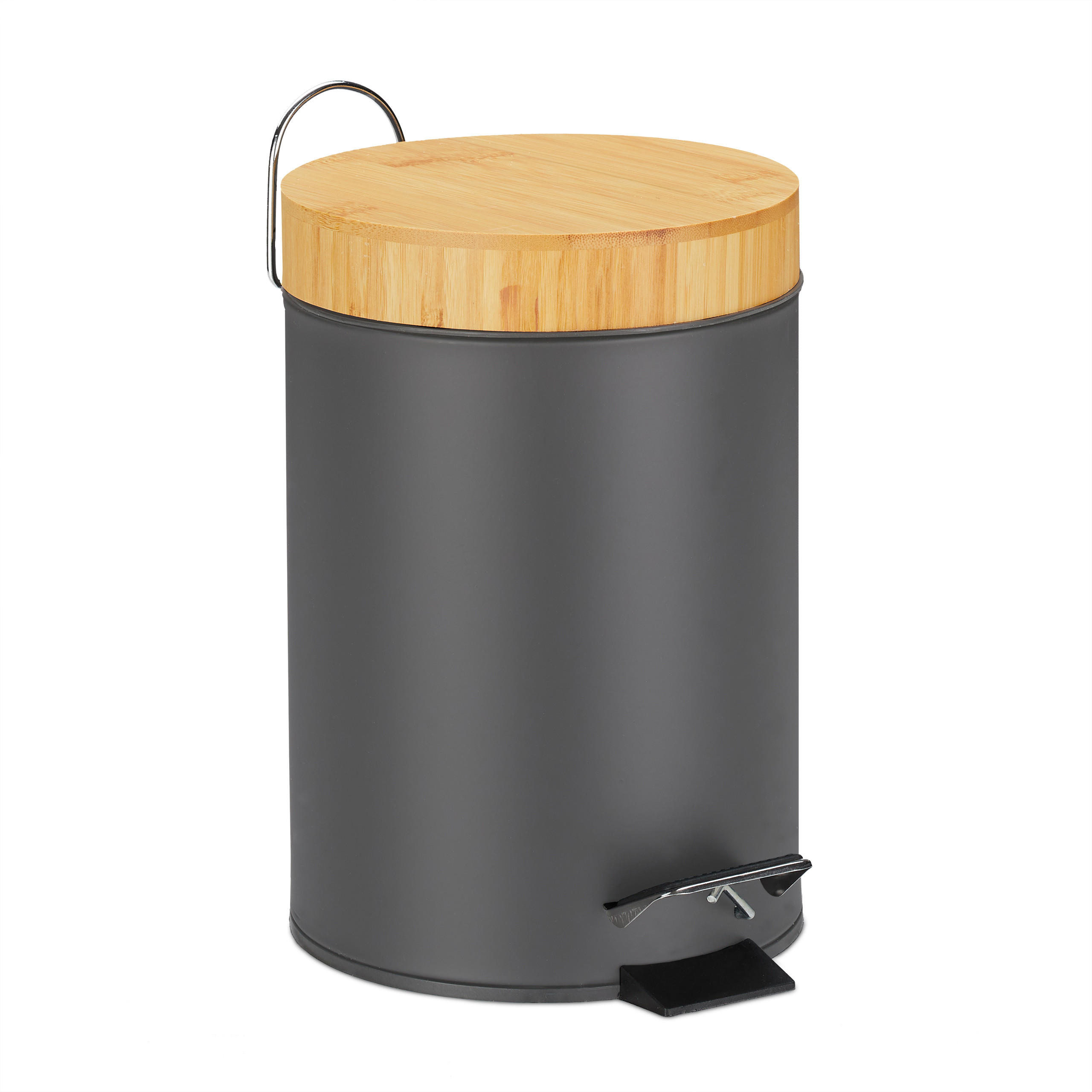 KOSMETIKEIMER - Grau, Holz/Kunststoff (17/24.5/23cm) - Relaxdays