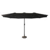 SONNENSCHIRM Linai Schwarz 270/460 cm - Schwarz, Textil (264/452cm) - Happy Garden