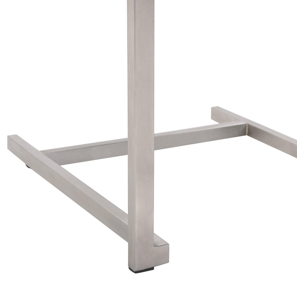 GARTENSTUHL 6er-Set Edelstahl grau Cosoleto - Grau, Metall (56/85/55cm) - Beliani
