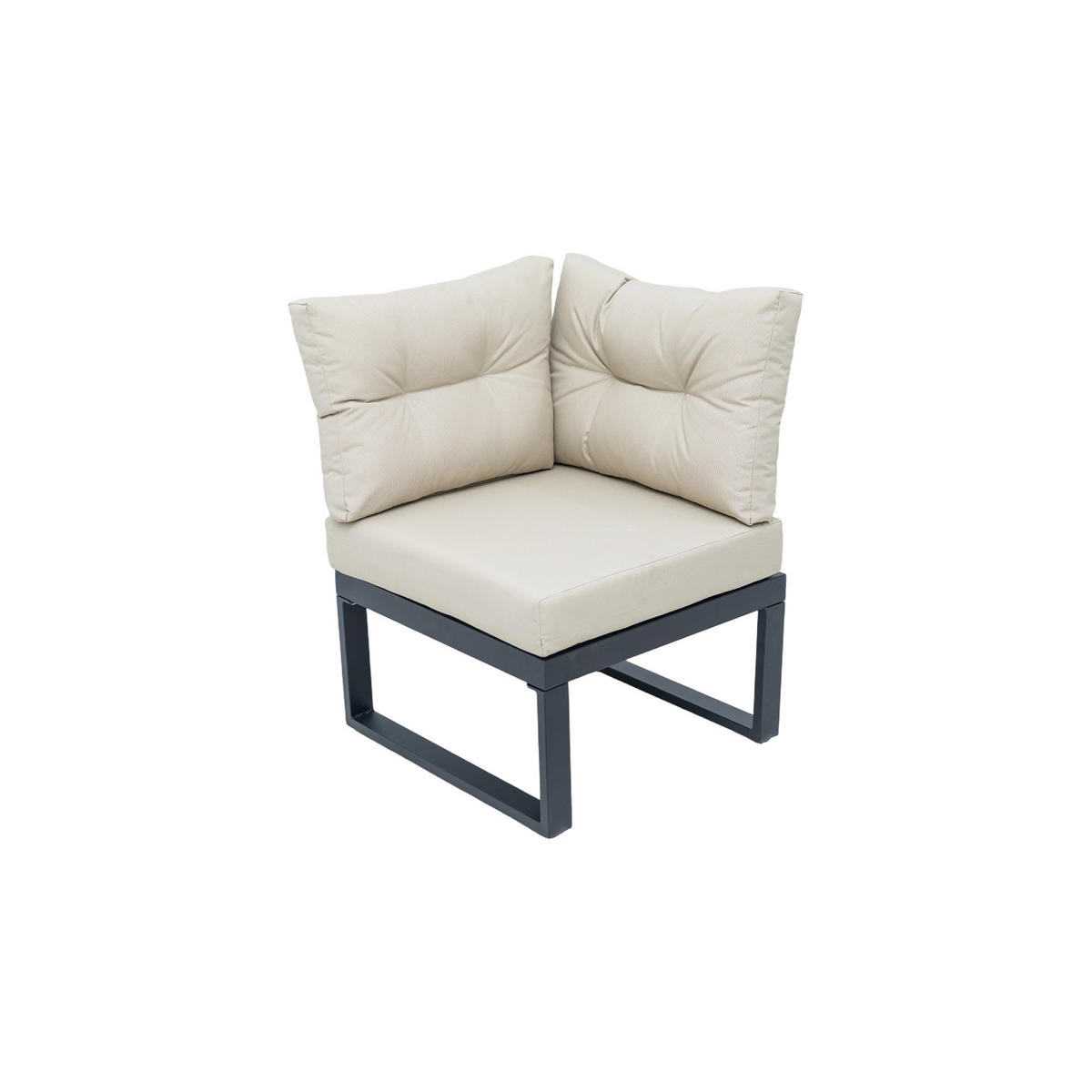 LOUNGEGARNITUR, Gartenlounge-Set, L-/U-Form Gartenmöbel Set,Beige - Beige, Metall - LVHOM