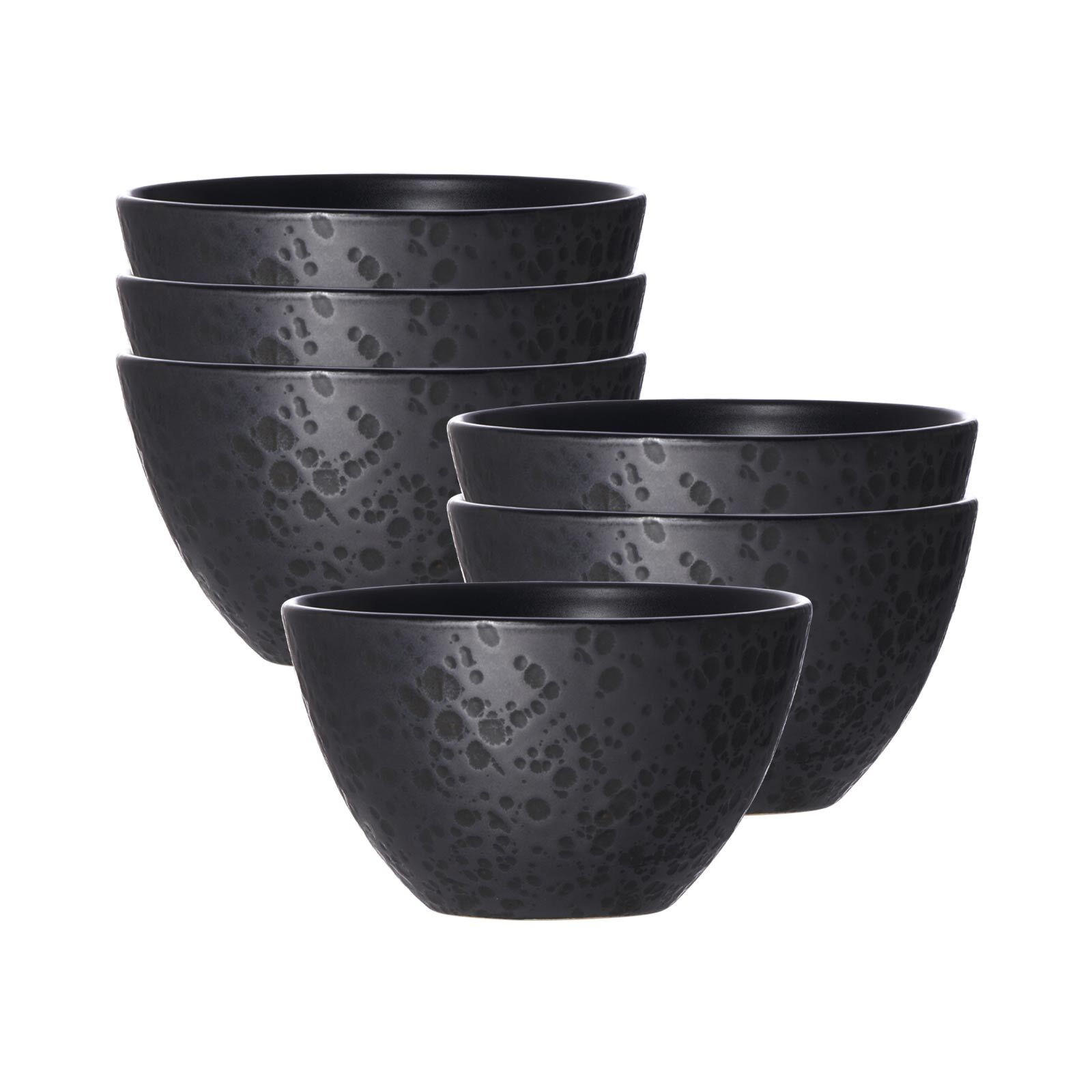 MÜSLISCHALEN Kitwe Schwarz ø 14 cm 6er Set - Schwarz, Keramik (14cm) - Ritzenhoff Breker
