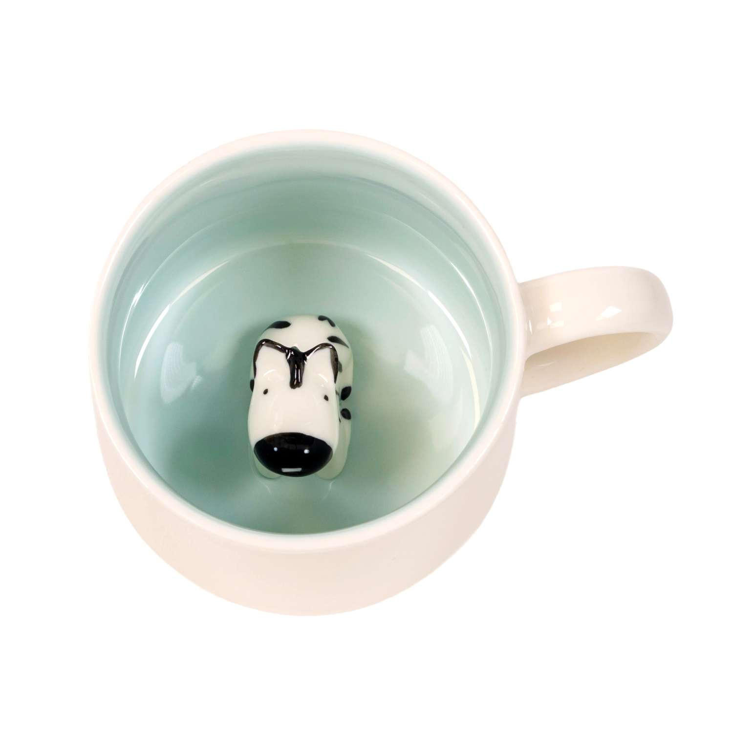 KAFFEETASSE 300ml 3D Cartoon - Weiß, Keramik (0.3L) - Intirilife