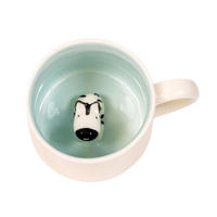 KAFFEETASSE 300ml 3D Cartoon - Weiß, Keramik (0.3L) - Intirilife