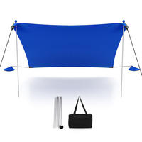 STRANDZELT Blau - Blau, Kunststoff (300/300cm) - COSTWAY