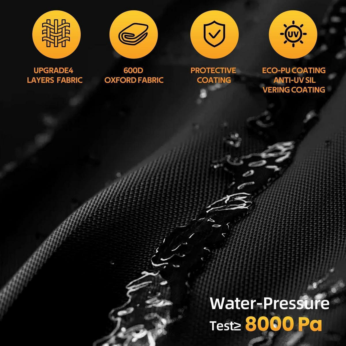 TISCHTENNISPLATTEN-ABDECKUNG Wasserdicht 600D Oxford 270 x 150 cm - Schwarz, Textil (150/185/270cm)