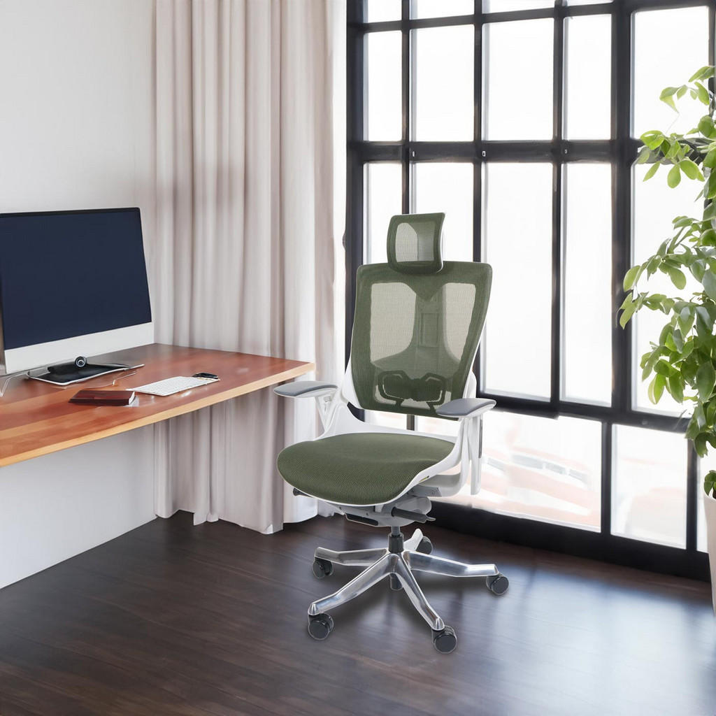 Thumbnail - MCW Bürostuhl, Grün, Textil, 75x138x68 cm, Arbeitszimmer, Bürostühle, Drehstühle