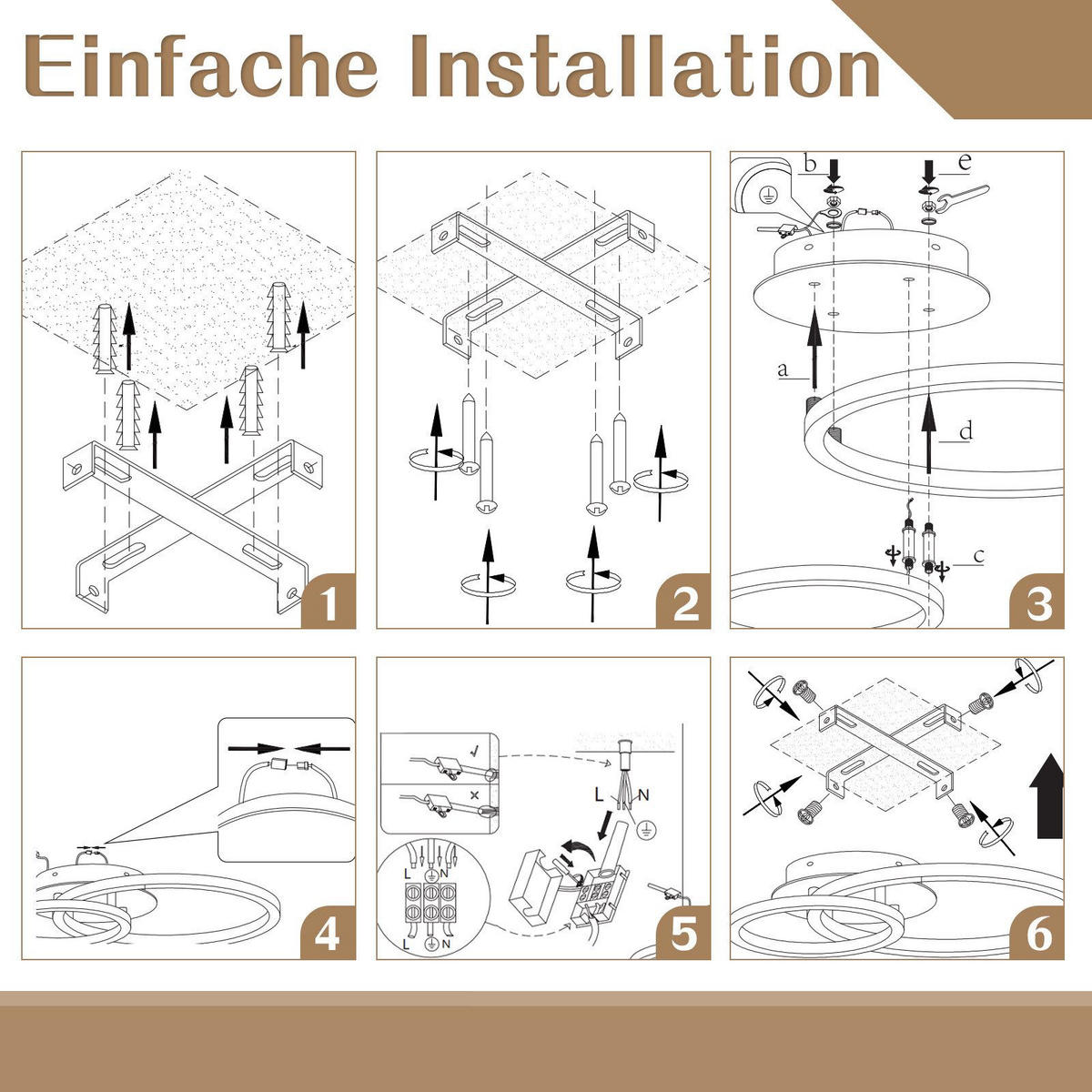 LED-DECKENLEUCHTE Peldar 59.0/40.0/12.0 cm - Goldfarben, Metall (40/59/12cm) - ZMH